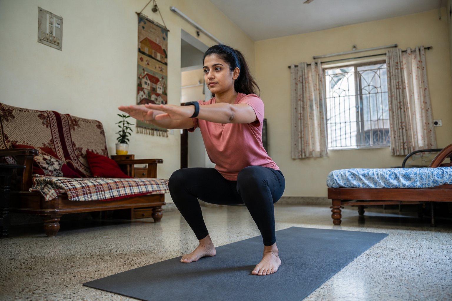 Bodyweigth Squats at home